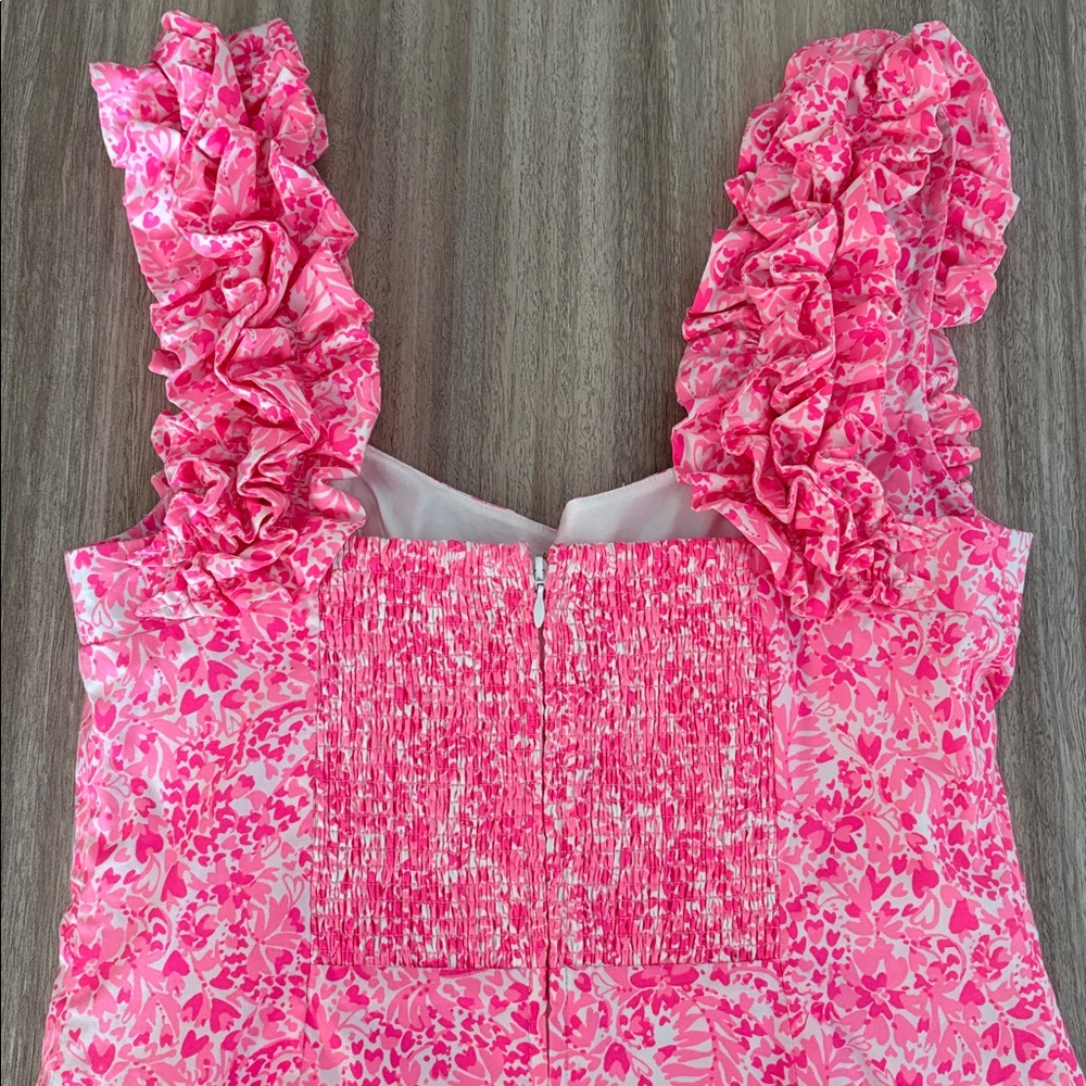 Lilly Pulitzer NWT Regina Stretch Shift Mini Dress Size 4 Pink White - Picture 8 of 9